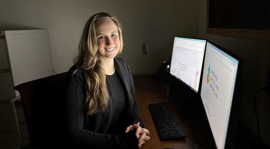 Rebecca Alper in her Waisman Center lab
